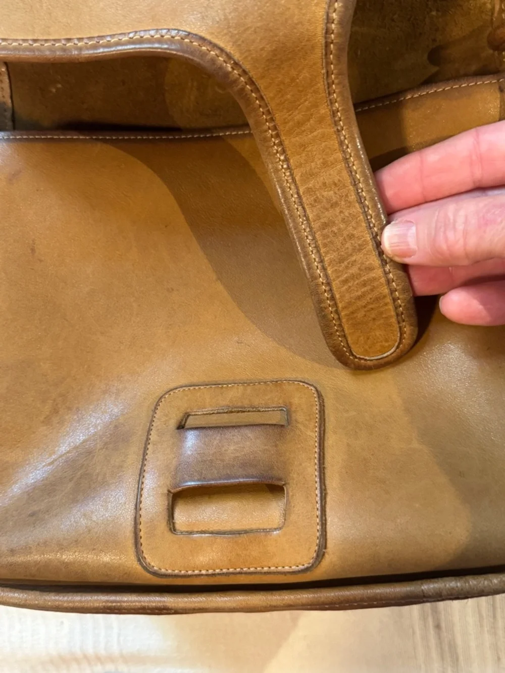 Vintage Coach Pre Creed NYC Tan Brown Leather Courier Messenger Bag 1970s - Picture 9 of 14